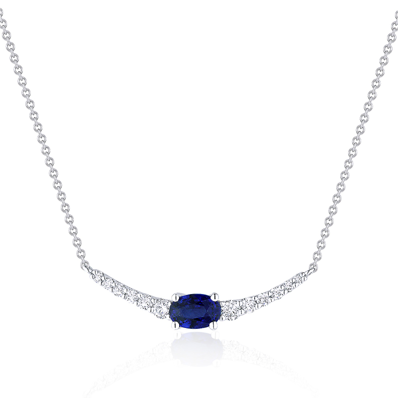 14K White Gold Necklace Set