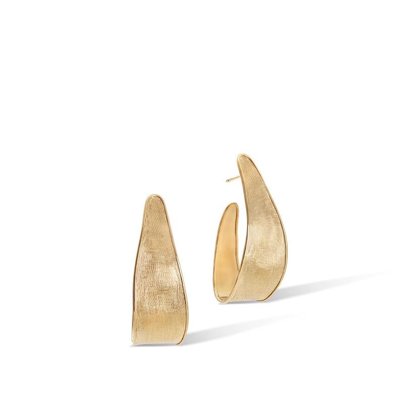 Marco Bicego Lunaria 18K Yellow Gold Long Hoop Earrings