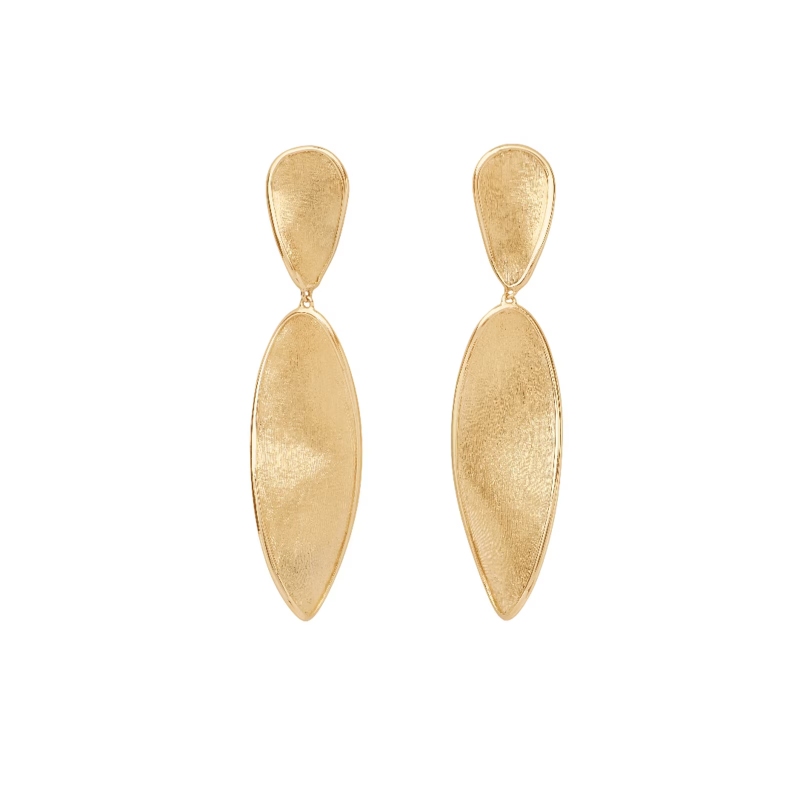 Marco Bicego 18K Yellow Gold Hand Engraved Earrings
