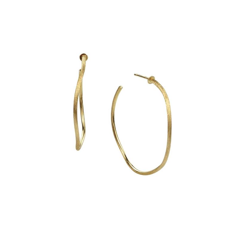Marco Bicego Jaipur 18K Yellow Gold Link Medium Narrow Hoop Earrings