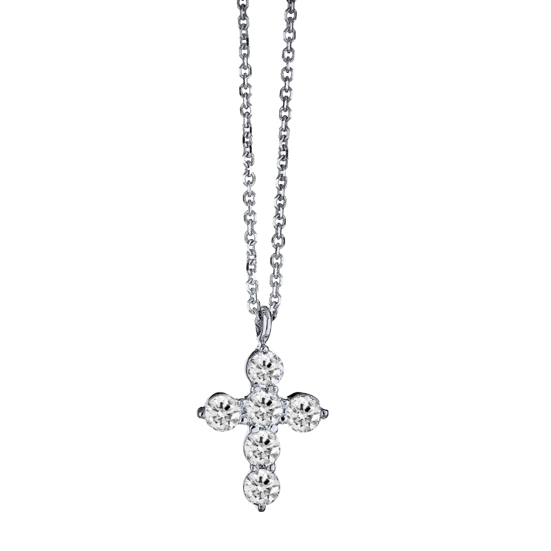 Rummeles Signature Diamond Cross Pendant