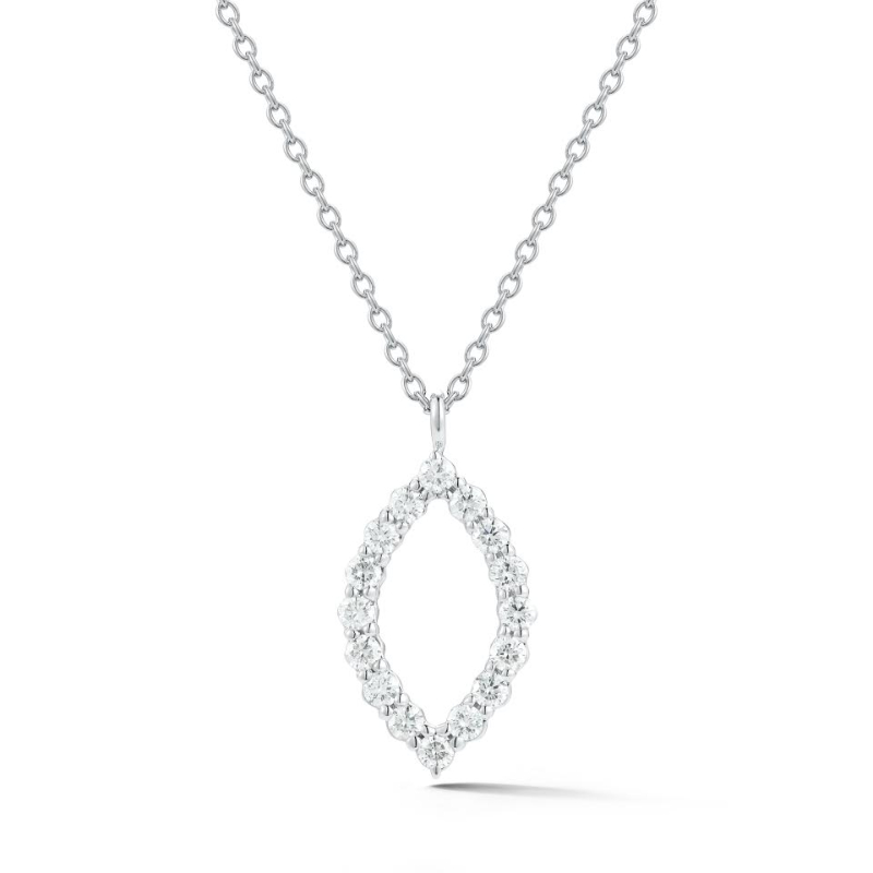 Rummeles Signature Diamond Marquise Shaped Pendant