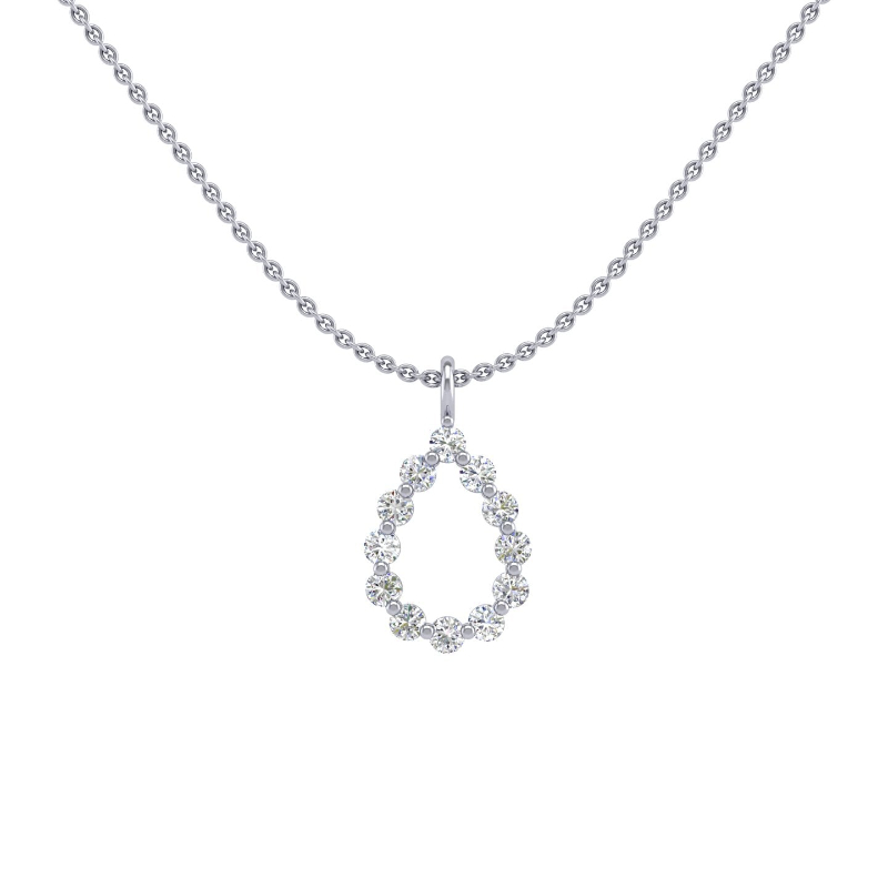 Rummeles Signature Pear Shape Diamond Necklace