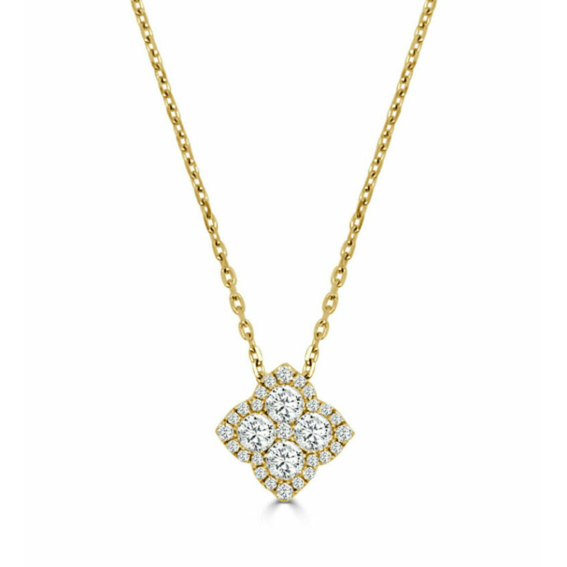 Small Fleur DAmour All Diamond Pendant