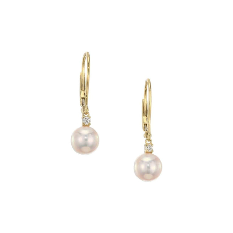 Mikimoto 18K Yellow Gold Classic Pearl Drop Earring