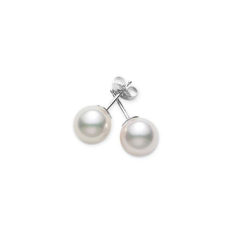 Mikimoto 7-7.5mm AA Akoya Pearl Stud Earrings