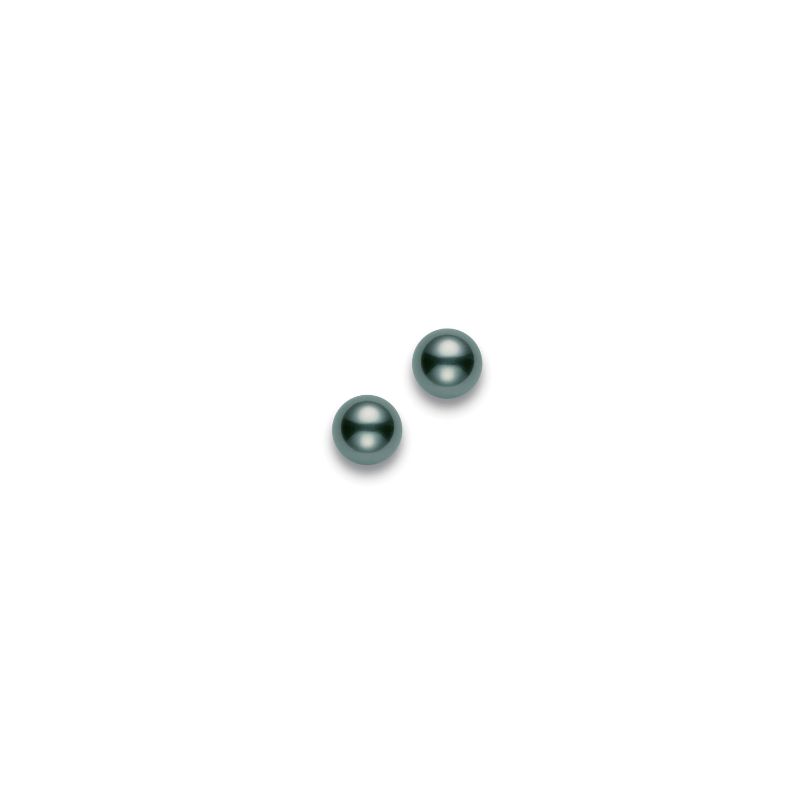 Mikimoto Black South Sea Pearl Stud Earrings