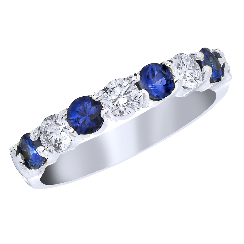 Rummeles Signature Sapphire and Diamond Band