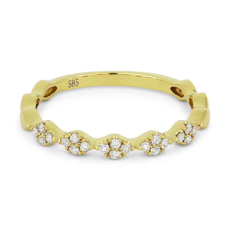 14K Yellow Gold Diamond Band