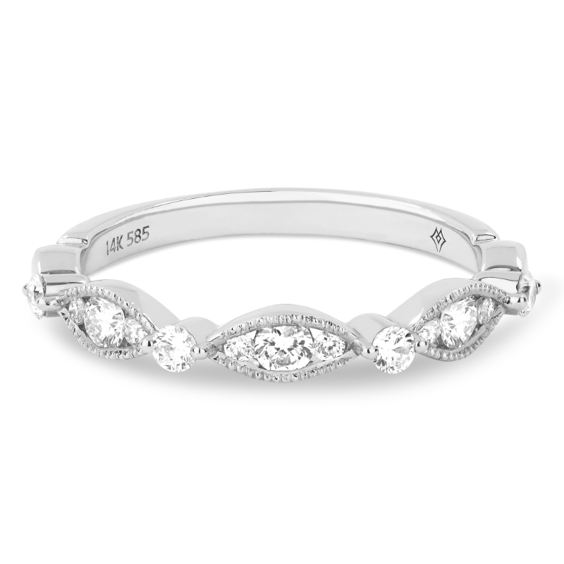 14K White Gold Diamond Fashion Ring