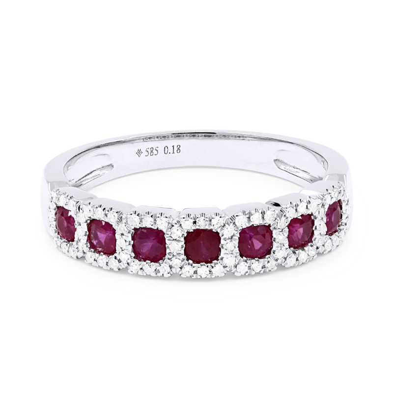 14K White Gold Ruby Ring