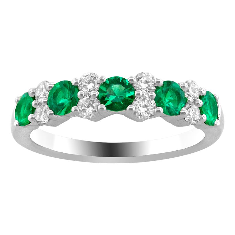 Ring Set with Emeralds
