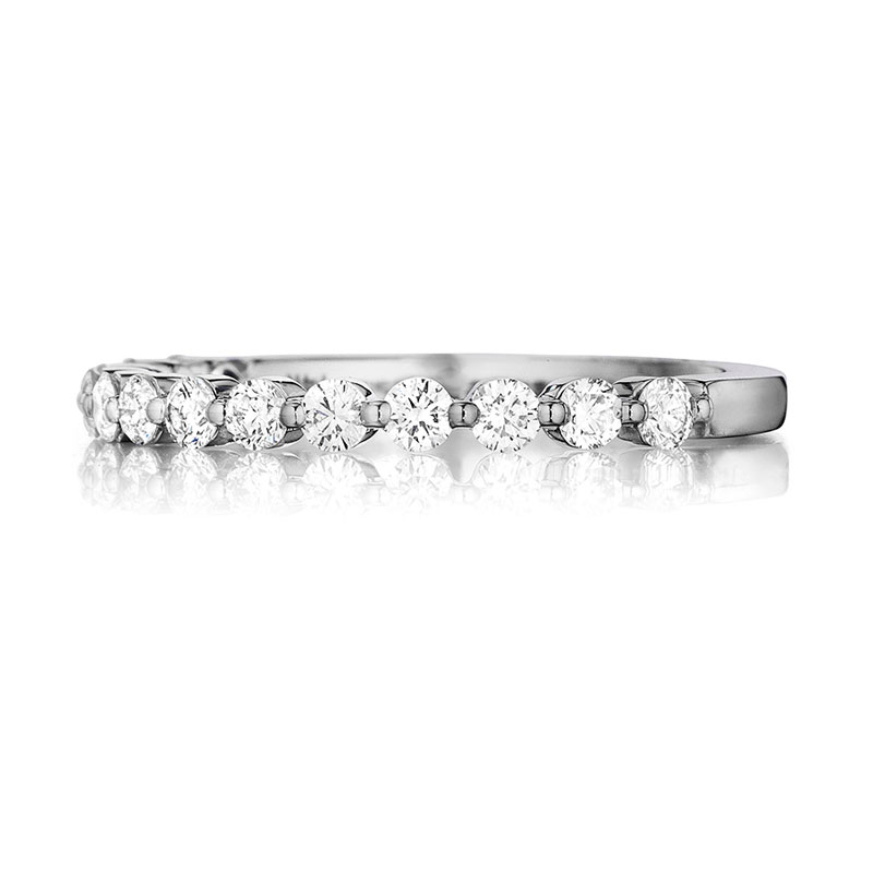 Henri Daussi White Gold Diamond Pave Band