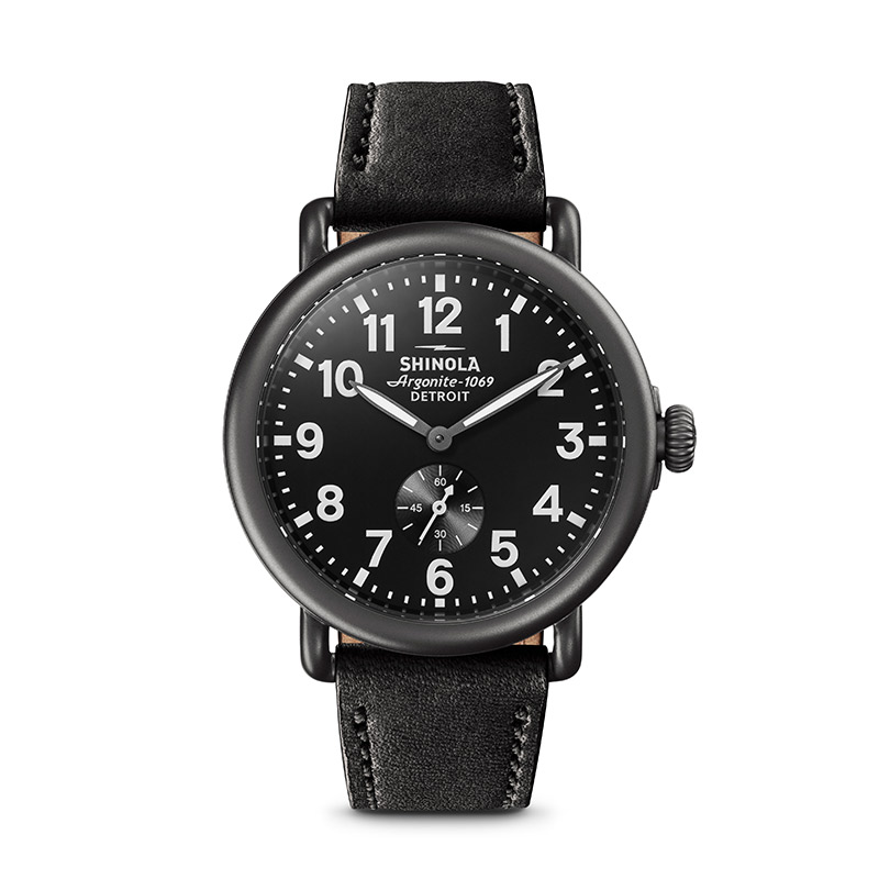 Runwell Sub Second 41mm, Black Leather Str Watch