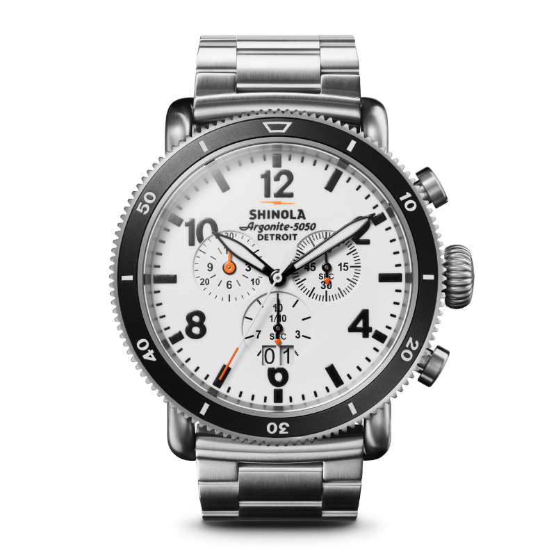 Shinola The White Hurricane White Dial 48mm Watch