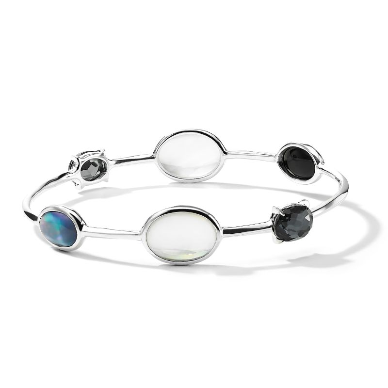 Ippolita 6-Stone Bangle in Sterling Silver