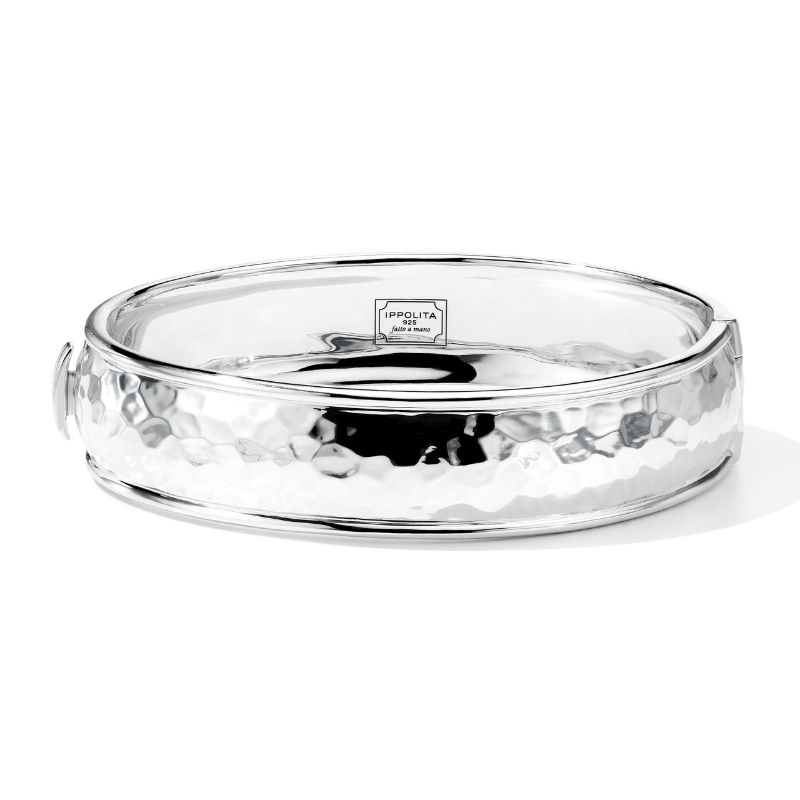 IPPOLITA Medium Goddess Hinged Bangle in Sterling Silver