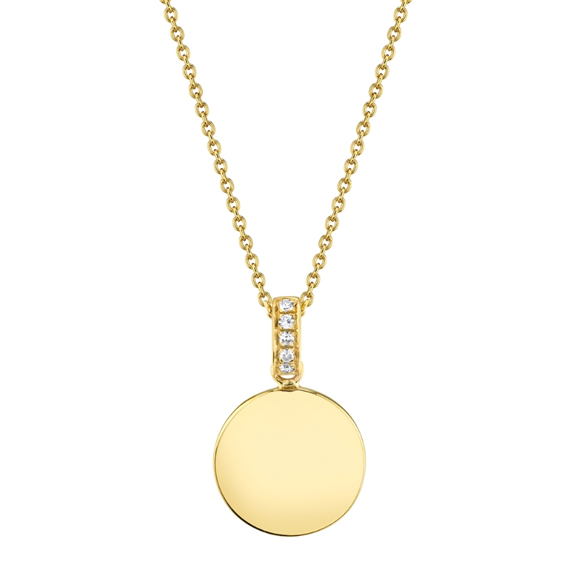 0.02Ct 14K Yellow Gold Diamond Necklace