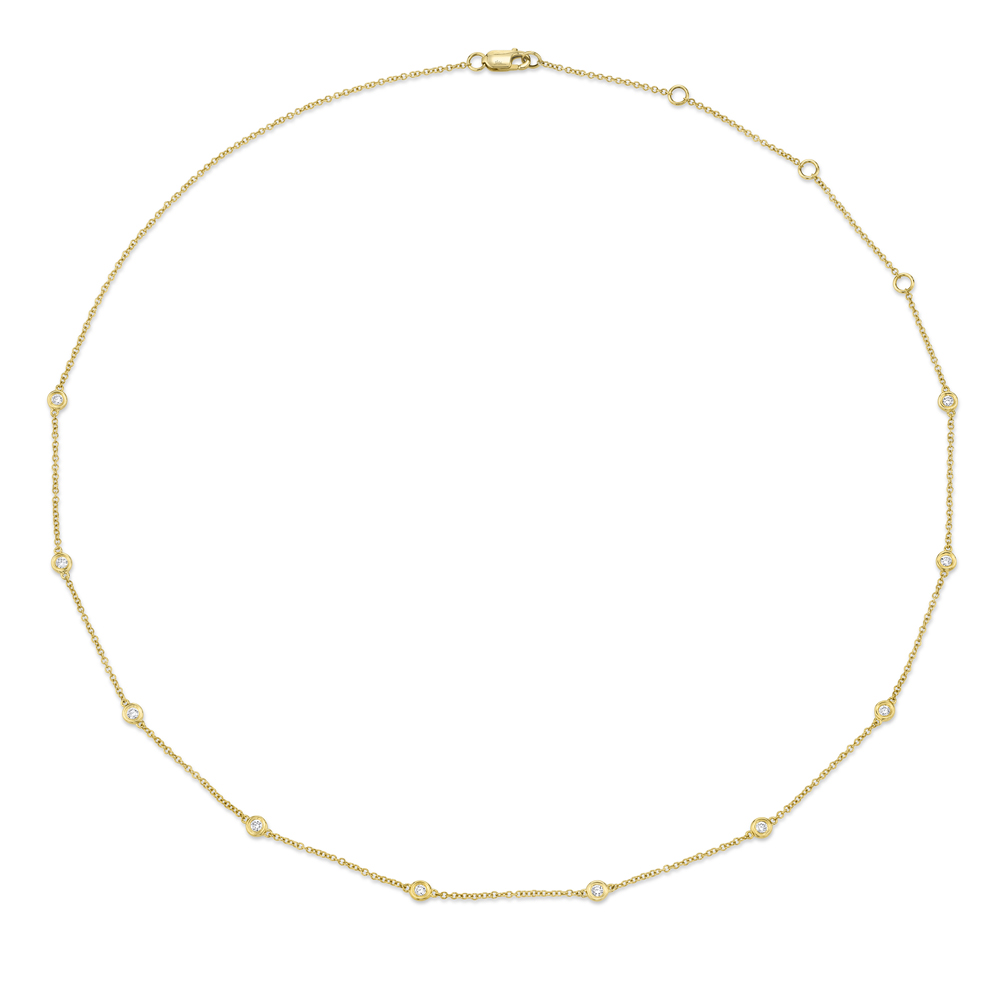 0.28Ct 18 Diamonds By The Yard Chain