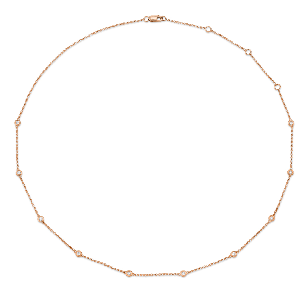 0.28Ct 18 Diamonds By The Yard Chain