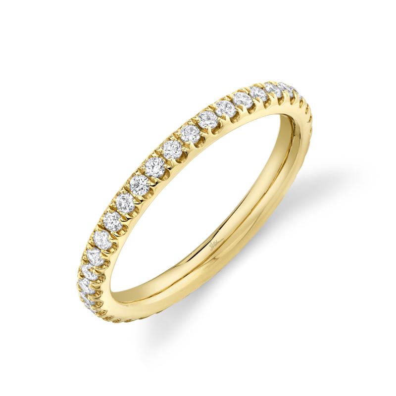 0.58Ct 14K Yellow Gold Diamond Eternity Band Size 7