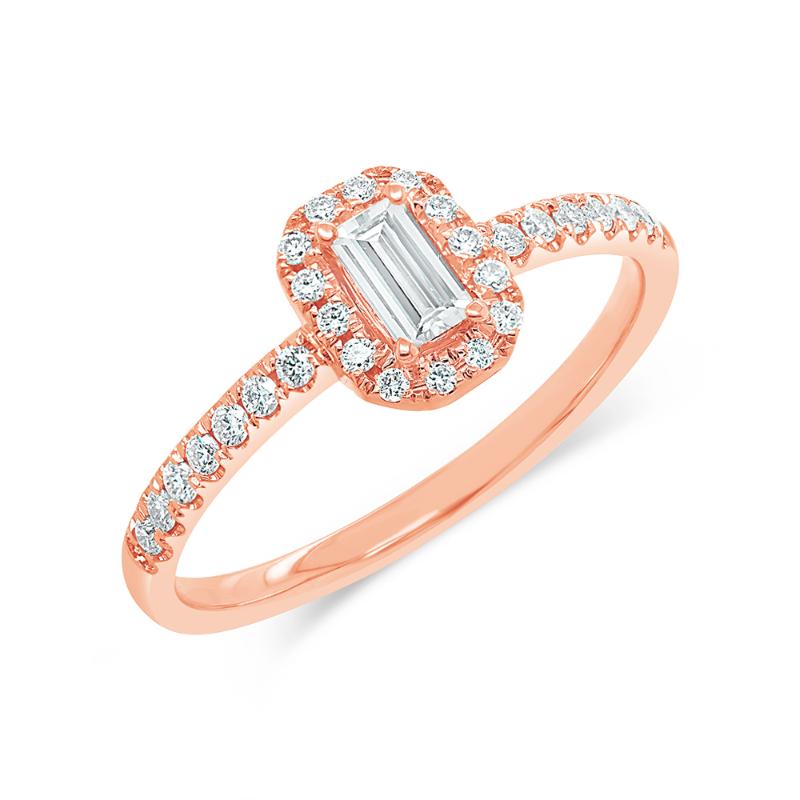 0.38Ct Diamond Baguette Engagement Ring