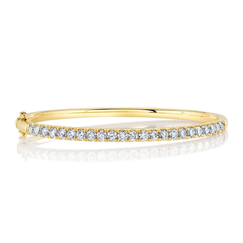 2.00Ct 14K Yellow Gold Diamond Bangle