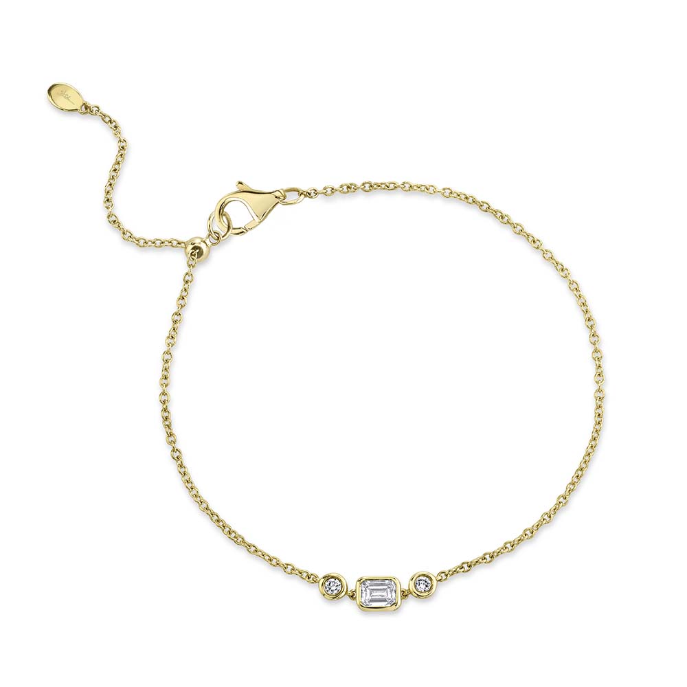 0.30Ct Diamond Emerald Bolo Bracelet