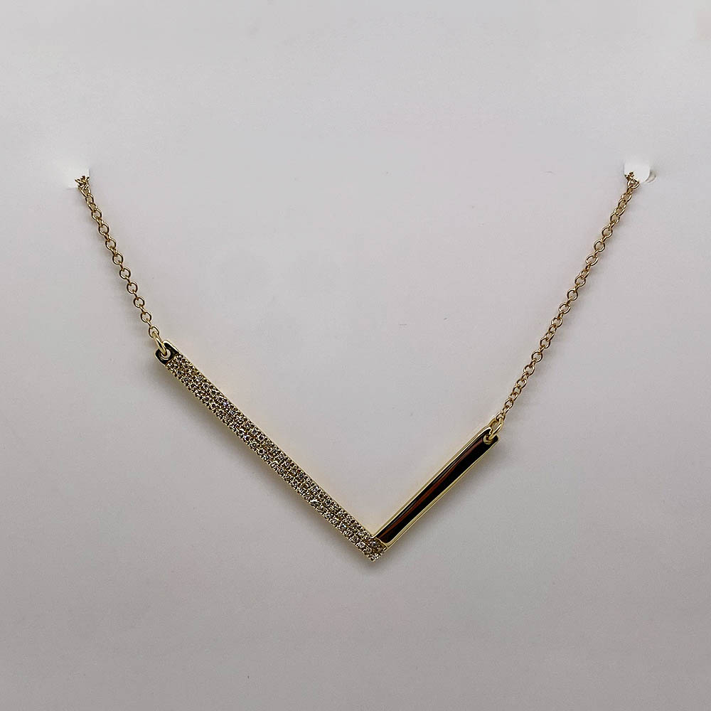 0.12Ct Diamond Pave L Initial Necklace