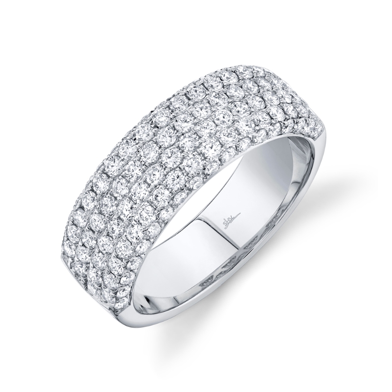 1.32Ct 14K White Gold Diamond Lady's Pave Band