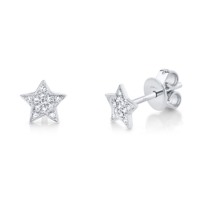 0.07Ct Diamond Star Stud Earring