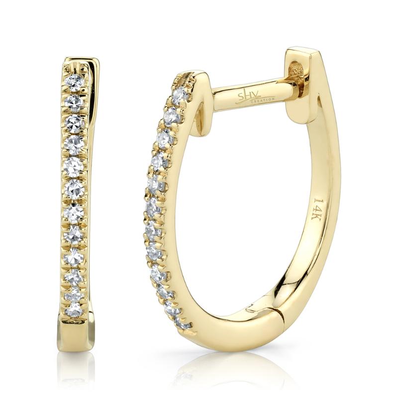 0.08Ct Diamond Huggie Earring