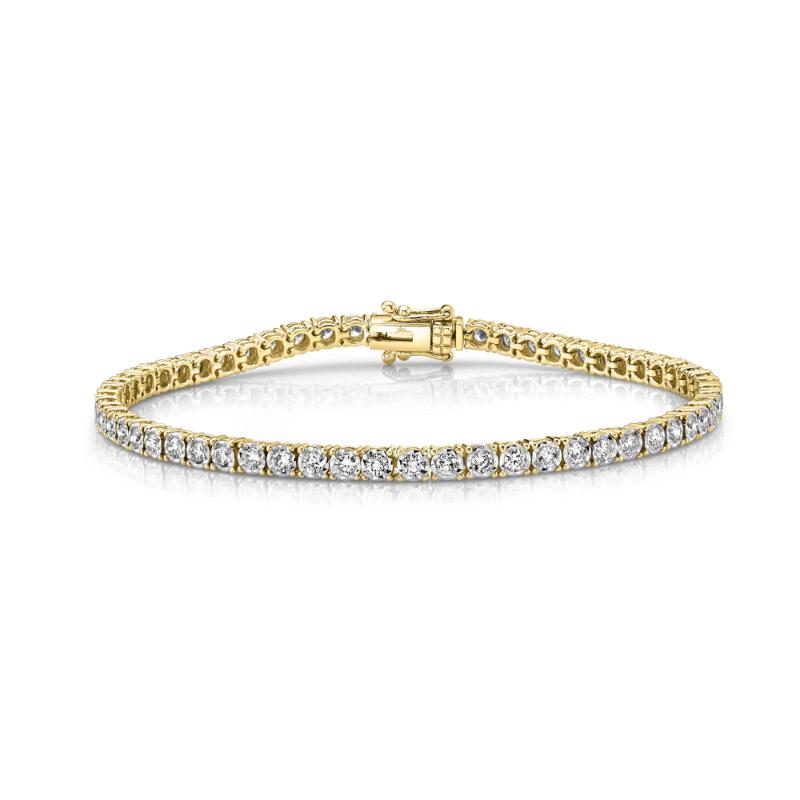 14K Yellow Gold Diamond Tennis Bracelet