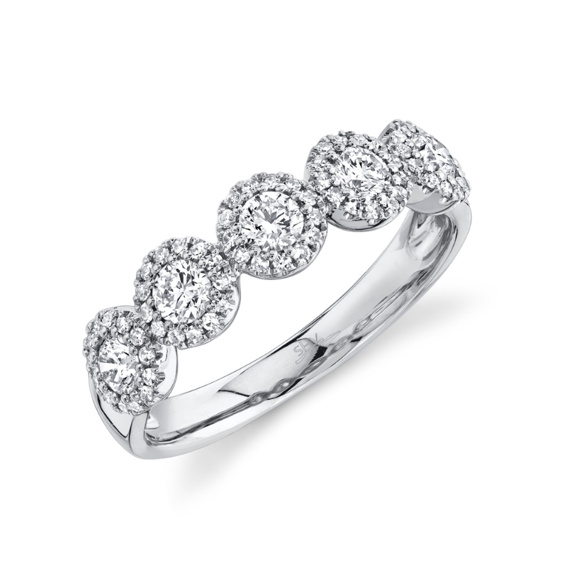 0.70Ct 14K White Gold Diamond Lady's Band