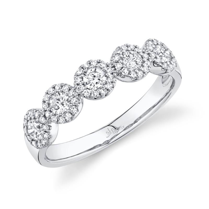 0.57Ct 14K White Gold Diamond LadyS Ring