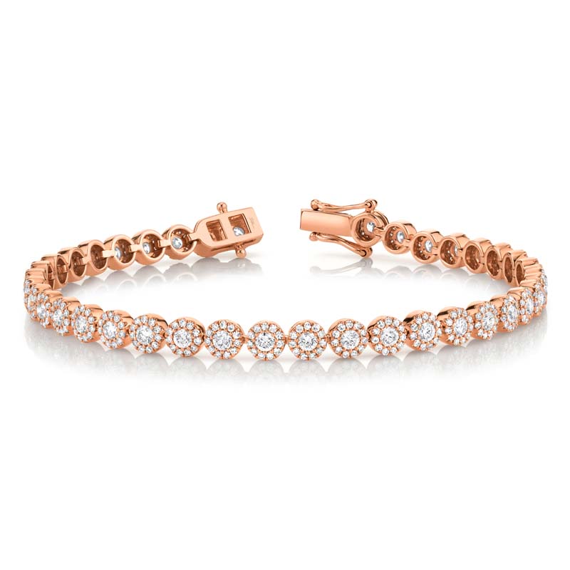 3.03ct 14k Rose Gold Diamond Lady's Bracelet SC55002632