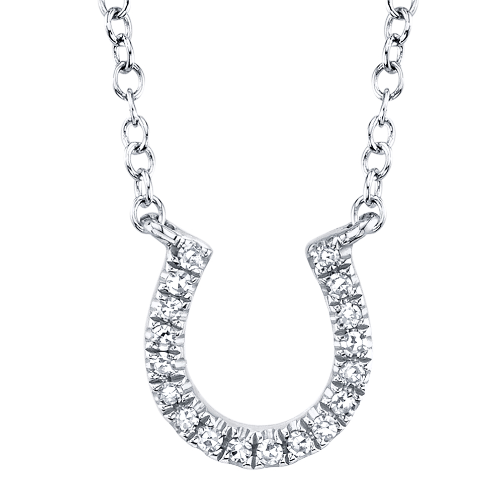 0.06Ct Diamond Horseshoe Necklace
