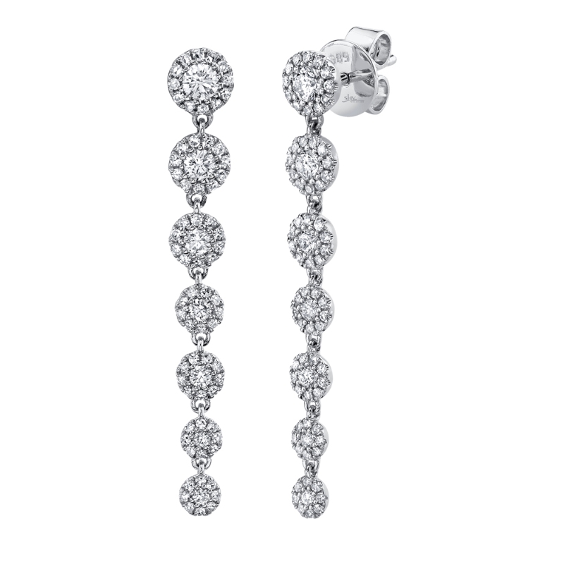 0.80Ct 14K White Gold Diamond Earring