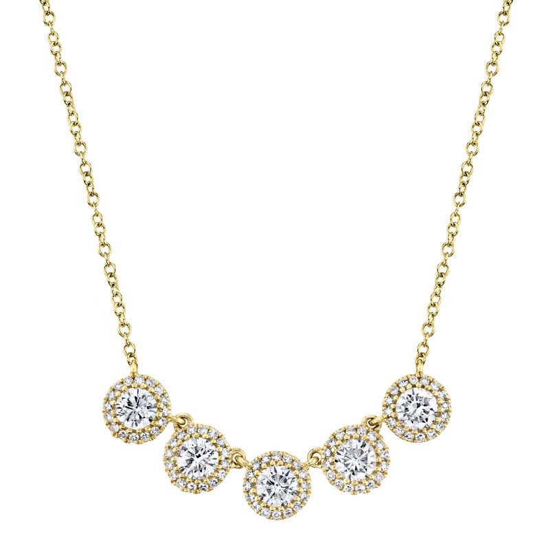 1.20ct 14k Yellow Gold Diamond Necklace - SC55004005V3