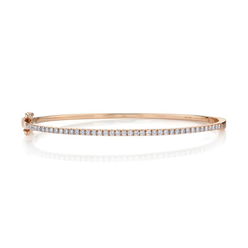 0.62Ct Rose Gold Diamond Hinge Bracelet