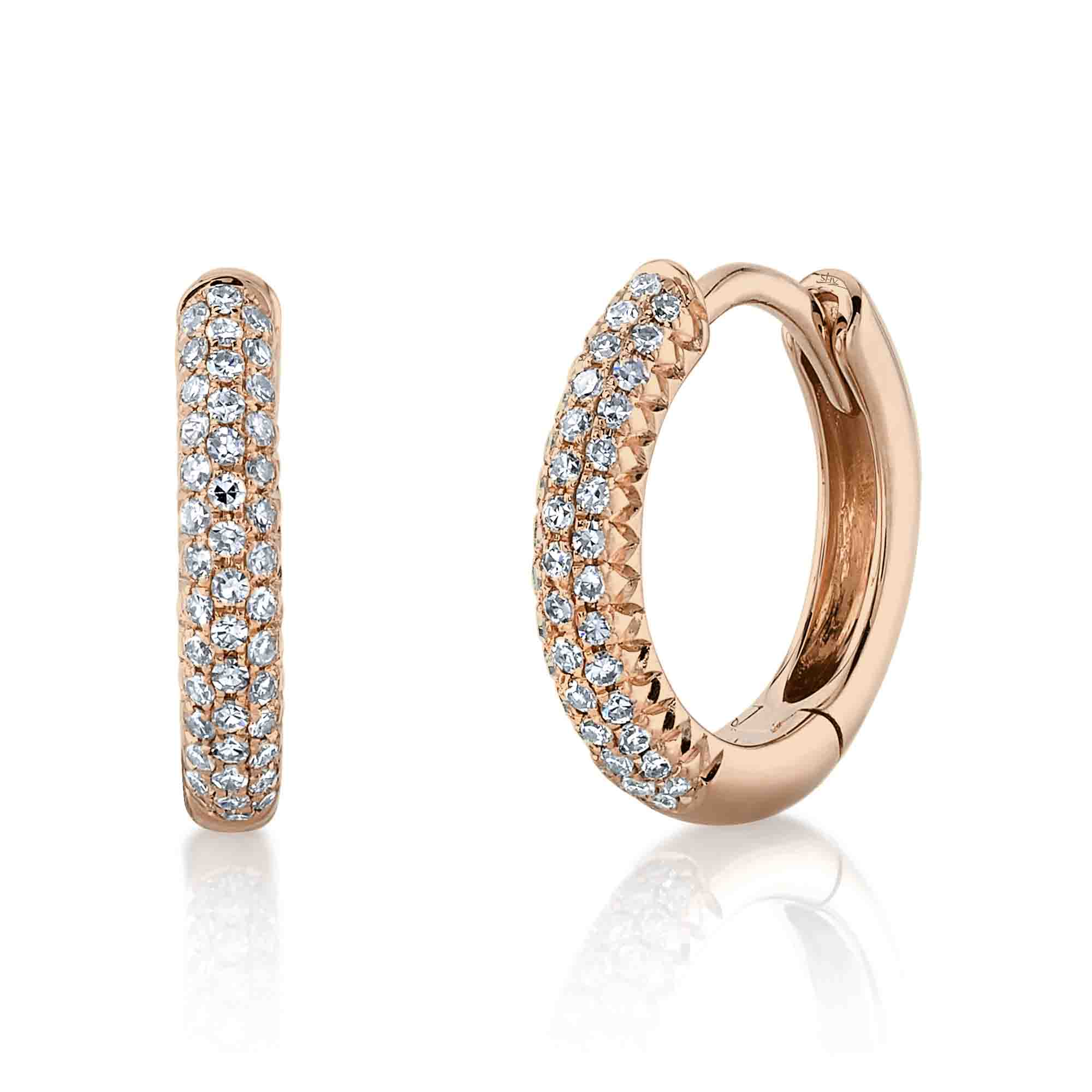 0.20Ct Diamond Pave Huggie Earring