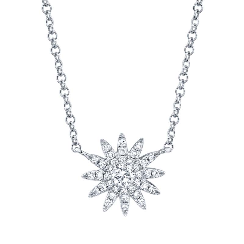 0.15Ct 14K White Gold Diamond Necklace