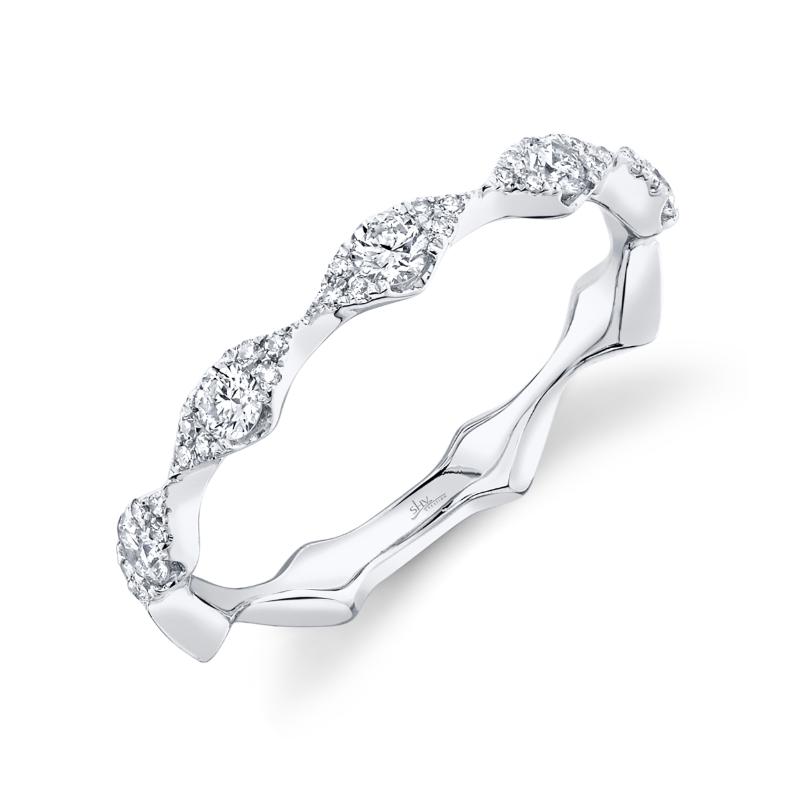 0.38Ct 14K White Gold Diamond LadyS Band