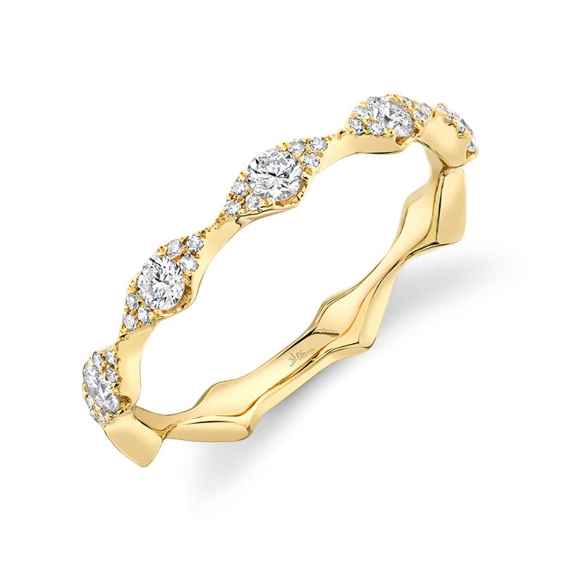 0.38Ct 14K Yellow Gold Diamond LadyS Band