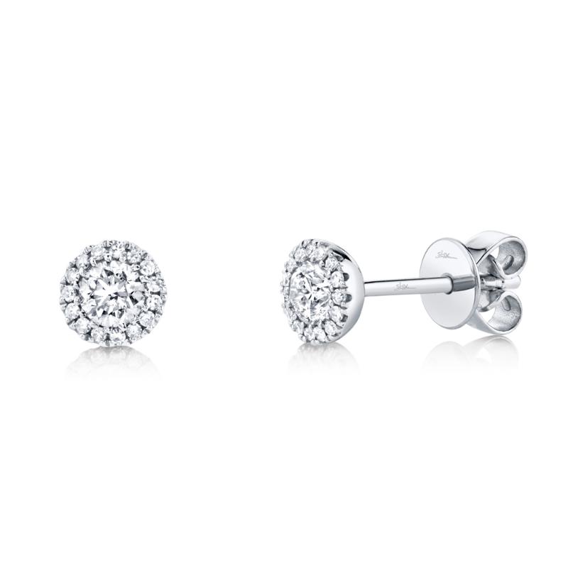 0.40Ct-Ctr(Round) 0.08Ct-Side Diamond Stud Earring