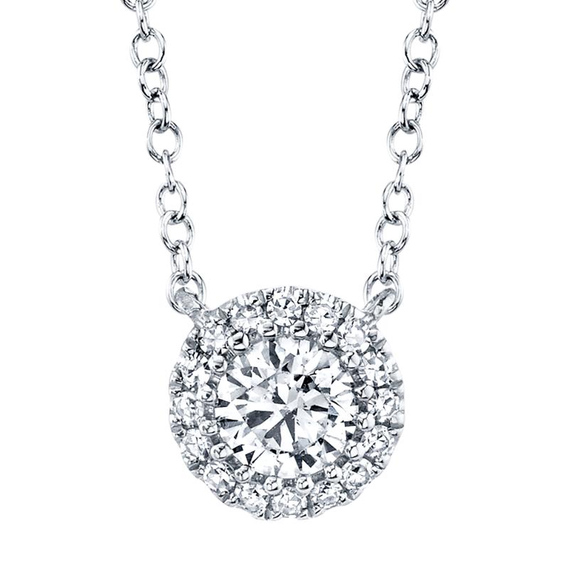 0.20Ct-Ctr(Round) 0.05Ct-Side Diamond Necklace