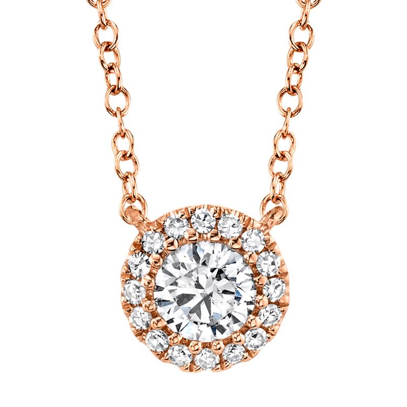 0.20Ct-Ctr(Round) 0.05Ct-Side Diamond Necklace