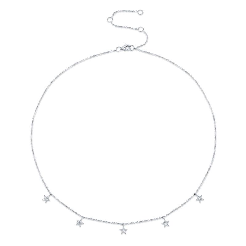 0.13Ct Diamond Pave Star Necklace