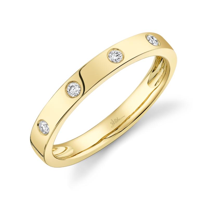 0.07Ct 14K Yellow Gold Diamond LadyS Band