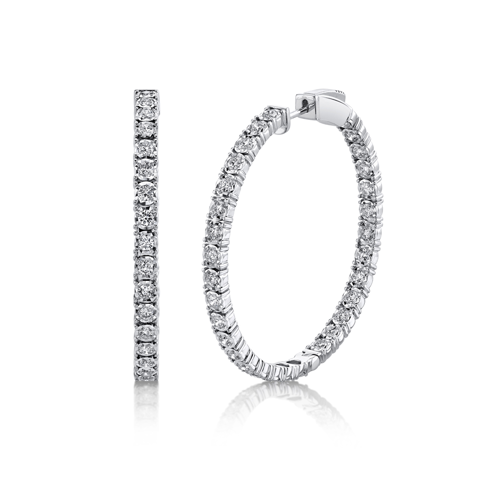 1.90Ct Diamond Hoop Earring
